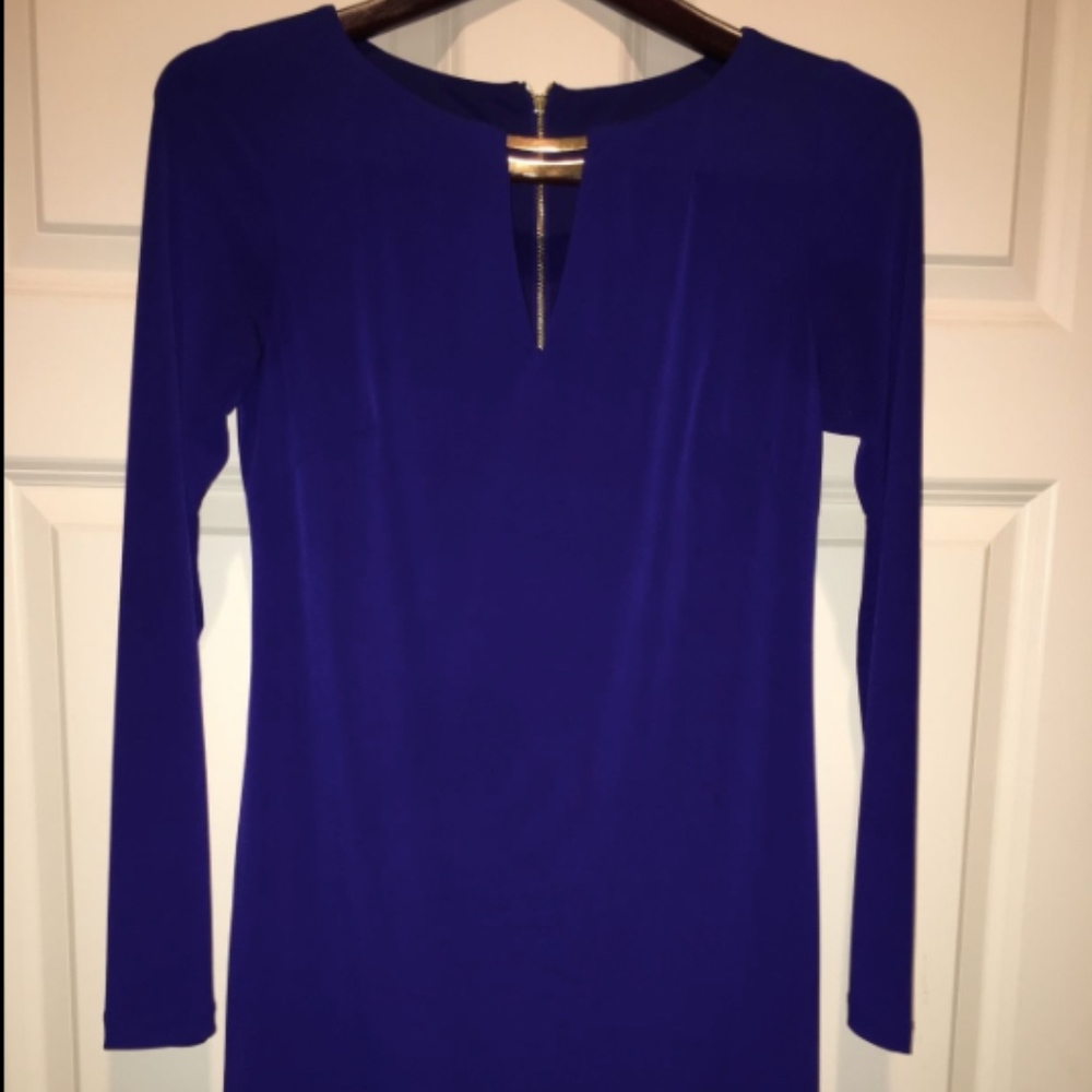 Vince Camuto Royal Blue Dress Gold Hardware - Sz 2